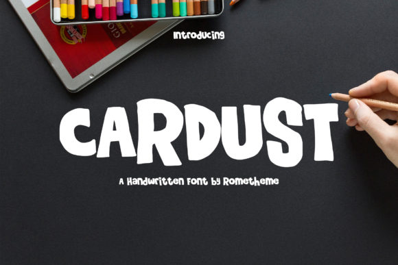 Cardust: A Chunky Lettered Display Font for Creative Minds