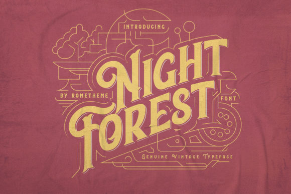Discover the Charm of Night Forest: A Vintage Display Font
