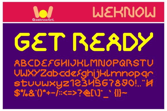 Get Ready: A Futuristic and Abstract Display Font