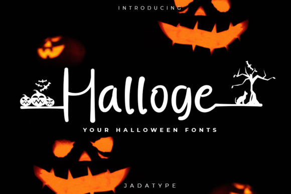 Halloge: A Spooky Display Font for Halloween-Themed Publications