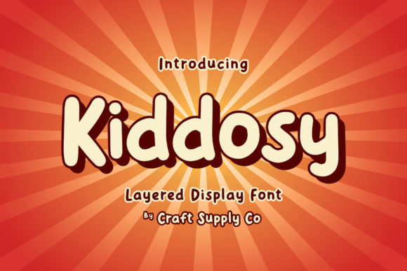 Kiddosy Font: Playful Display Type for Makers