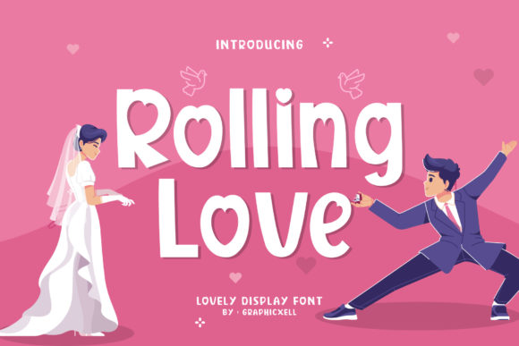 Rolling Love: A Playful Display Font for Joyful Campaigns