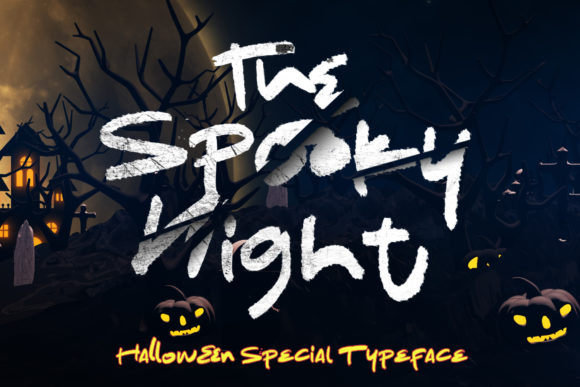 The Spooky Night: A Unique Display Font for Crafters
